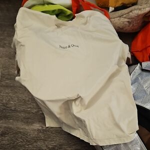 Museum Of Peace & Quiet Cream Tan Taupe Logo Blank T-Shirt